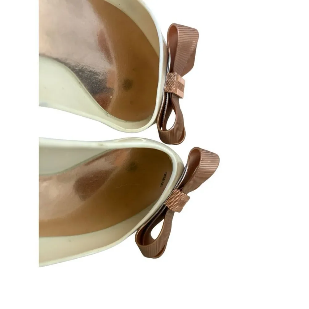 Ted Baker London Larmiar Bow Jelly Ballet Flats EU 38 US 8Slip‎ On